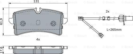 BOSCH 0 986 424 404 - Əyləc altlığı dəsti, əyləc diski furqanavto.az