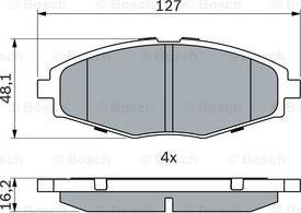 BOSCH 0 986 424 512 - Əyləc altlığı dəsti, əyləc diski furqanavto.az