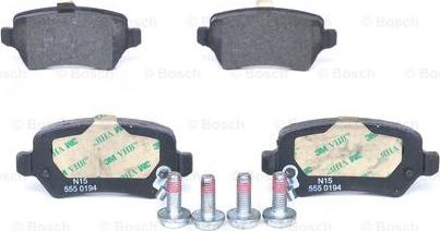 BOSCH 0 986 424 646 - Əyləc altlığı dəsti, əyləc diski furqanavto.az