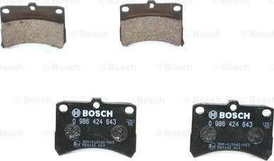 BOSCH 0 986 424 643 - Əyləc altlığı dəsti, əyləc diski furqanavto.az