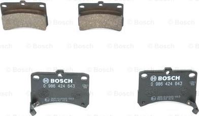 BOSCH 0 986 424 643 - Əyləc altlığı dəsti, əyləc diski furqanavto.az