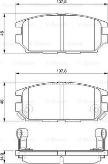 BOSCH 0 986 424 686 - Əyləc altlığı dəsti, əyləc diski furqanavto.az