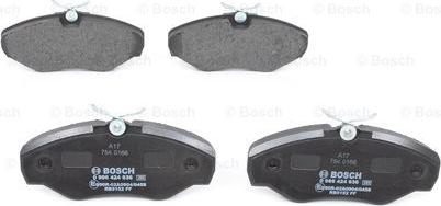 BOSCH 0 986 424 636 - Əyləc altlığı dəsti, əyləc diski furqanavto.az