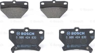 BOSCH 0 986 424 630 - Əyləc altlığı dəsti, əyləc diski furqanavto.az