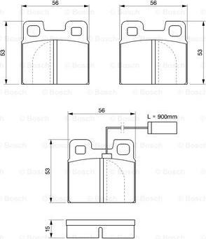 BOSCH 0 986 424 049 - Əyləc altlığı dəsti, əyləc diski furqanavto.az