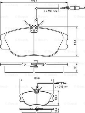 BOSCH 0 986 424 033 - Əyləc altlığı dəsti, əyləc diski furqanavto.az