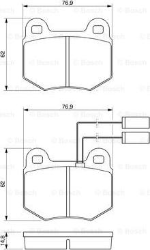 BOSCH 0 986 424 037 - Əyləc altlığı dəsti, əyləc diski furqanavto.az