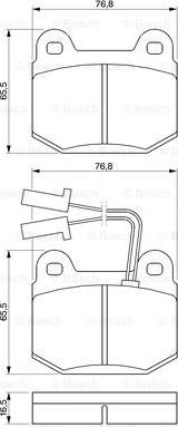 BOSCH 0 986 424 029 - Əyləc altlığı dəsti, əyləc diski furqanavto.az