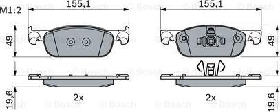 BOSCH 0 986 424 021 - Əyləc altlığı dəsti, əyləc diski furqanavto.az