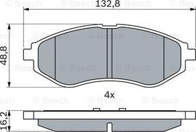 BOSCH 0 986 424 818 - Əyləc altlığı dəsti, əyləc diski furqanavto.az