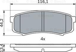 BOSCH 0 986 424 313 - Əyləc altlığı dəsti, əyləc diski www.furqanavto.az