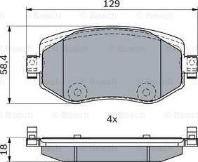 BOSCH 0 986 424 386 - Əyləc altlığı dəsti, əyləc diski furqanavto.az