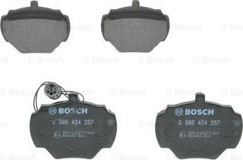 BOSCH 0 986 424 267 - Əyləc altlığı dəsti, əyləc diski furqanavto.az