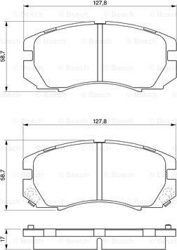 BOSCH 0 986 424 211 - Əyləc altlığı dəsti, əyləc diski furqanavto.az