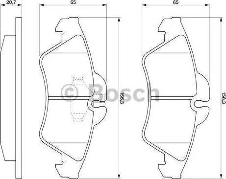 BOSCH 986424218 - Əyləc altlığı dəsti, əyləc diski furqanavto.az