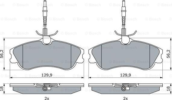 BOSCH 0 986 424 223 - Əyləc altlığı dəsti, əyləc diski www.furqanavto.az