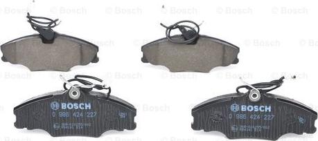 BOSCH 0 986 424 227 - Əyləc altlığı dəsti, əyləc diski www.furqanavto.az