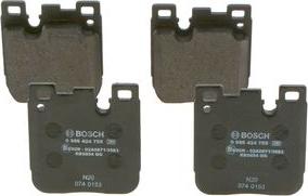 BOSCH 0 986 424 755 - Əyləc altlığı dəsti, əyləc diski furqanavto.az