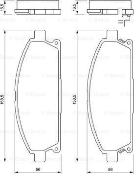 BOSCH 0 986 424 715 - Əyləc altlığı dəsti, əyləc diski furqanavto.az