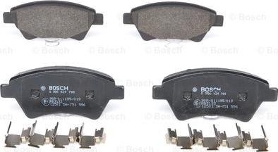 BOSCH 0 986 424 785 - Əyləc altlığı dəsti, əyləc diski furqanavto.az