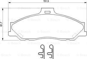 BOSCH 0 986 424 720 - Əyləc altlığı dəsti, əyləc diski furqanavto.az