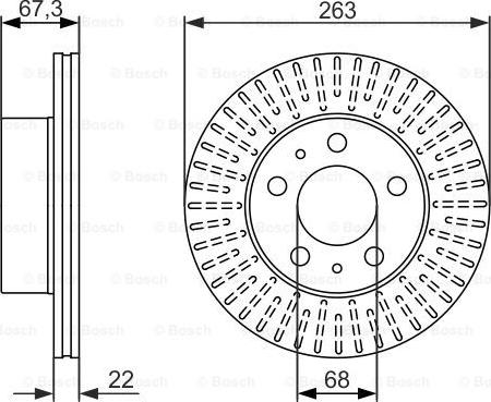 BOSCH 0 986 479 480 - Əyləc Diski furqanavto.az