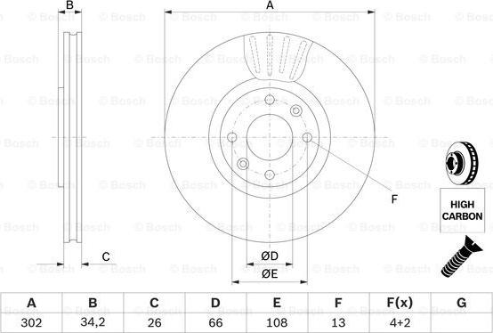 BOSCH 0 986 479 548 - Əyləc Diski furqanavto.az