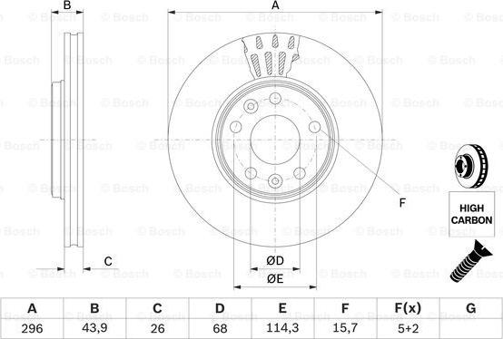 BOSCH 0 986 479 551 - Əyləc Diski furqanavto.az