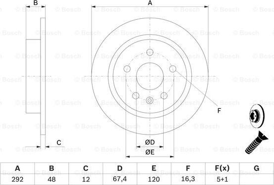 BOSCH 0 986 479 513 - Əyləc Diski furqanavto.az