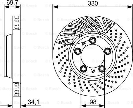 BOSCH 0986479580 - Əyləc Diski furqanavto.az