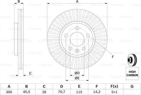 BOSCH 0 986 479 644 - Əyləc Diski furqanavto.az