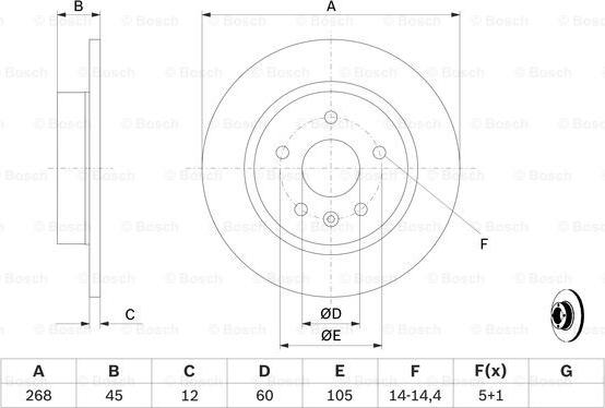 BOSCH 0 986 479 C57 - Əyləc Diski furqanavto.az