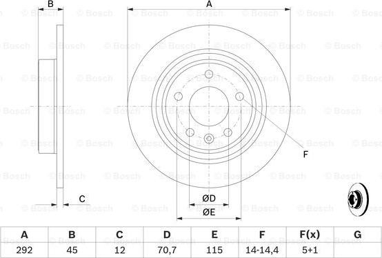 BOSCH 0 986 479 646 - Əyləc Diski furqanavto.az