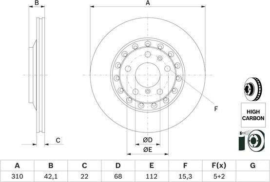 BOSCH 0 986 479 062 - Əyləc Diski furqanavto.az