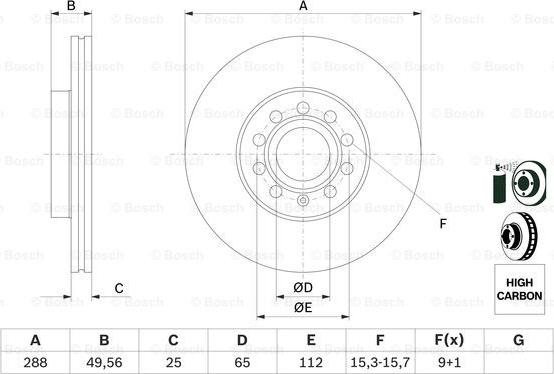 BOSCH 0 986 479 088 - Əyləc Diski furqanavto.az