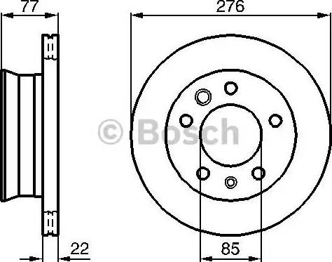 BOSCH 0 986 479 075 - Əyləc Diski furqanavto.az