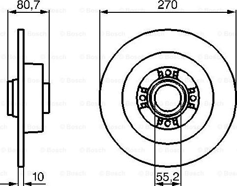 BOSCH 0 986 479 196 - Əyləc Diski furqanavto.az