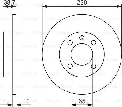 BOSCH 0 986 479 824 - Əyləc Diski furqanavto.az