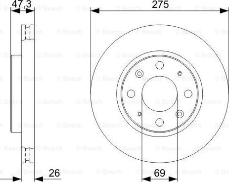 BOSCH 0 986 479 369 - Əyləc Diski furqanavto.az