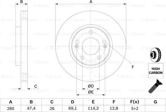 BOSCH 0 986 479 368 - Əyləc Diski furqanavto.az