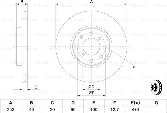 BOSCH 0 986 479 308 - Əyləc Diski furqanavto.az