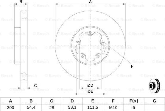 BOSCH 0 986 479 307 - Əyləc Diski furqanavto.az