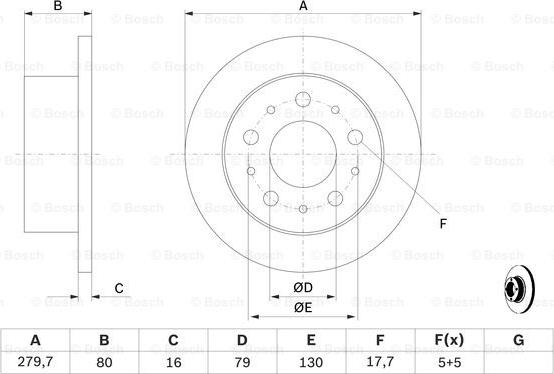 BOSCH 0 986 479 316 - Əyləc Diski furqanavto.az