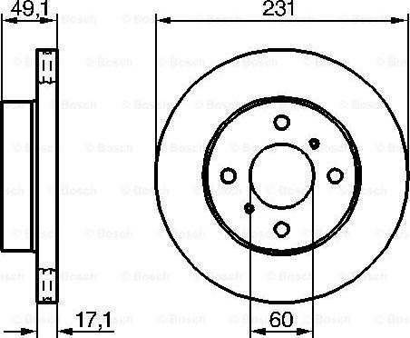 BOSCH 0 986 479 241 - Əyləc Diski furqanavto.az