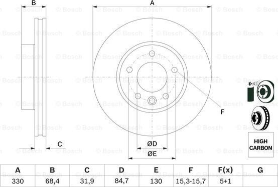 BOSCH 0 986 479 248 - Əyləc Diski furqanavto.az