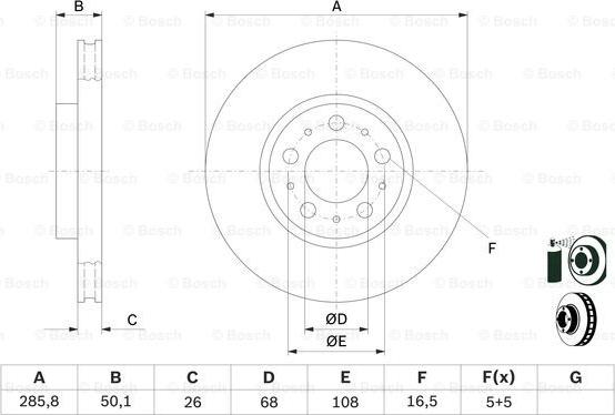 BOSCH 0 986 479 210 - Əyləc Diski furqanavto.az