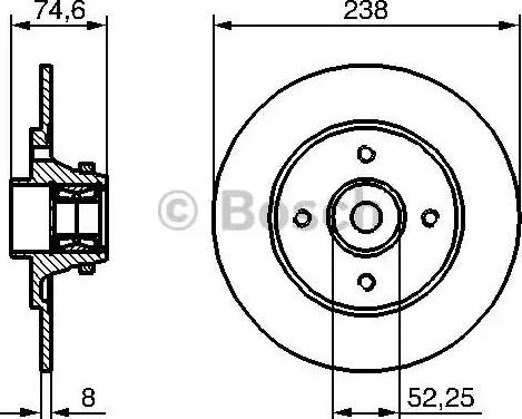 BOSCH 0 986 479 281 - Əyləc Diski furqanavto.az