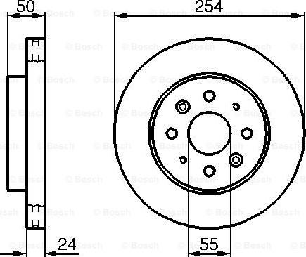 BOSCH 0986479231 - Əyləc Diski www.furqanavto.az