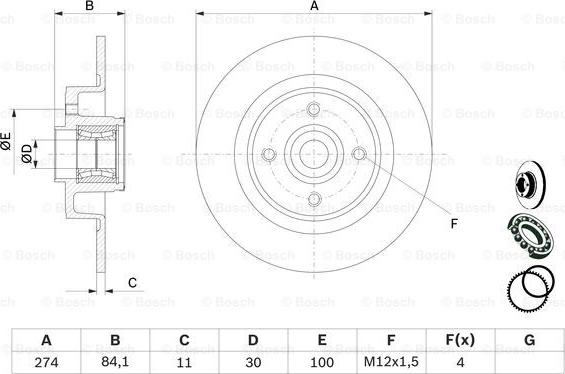 BOSCH 0 986 479 277 - Əyləc Diski furqanavto.az