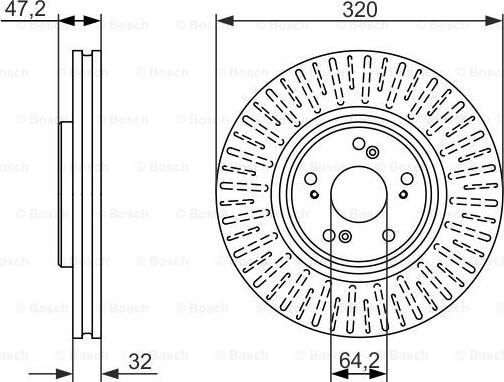 BOSCH 0 986 479 741 - Əyləc Diski furqanavto.az